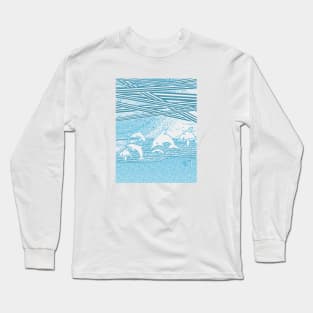 Dolphin Pattern Long Sleeve T-Shirt